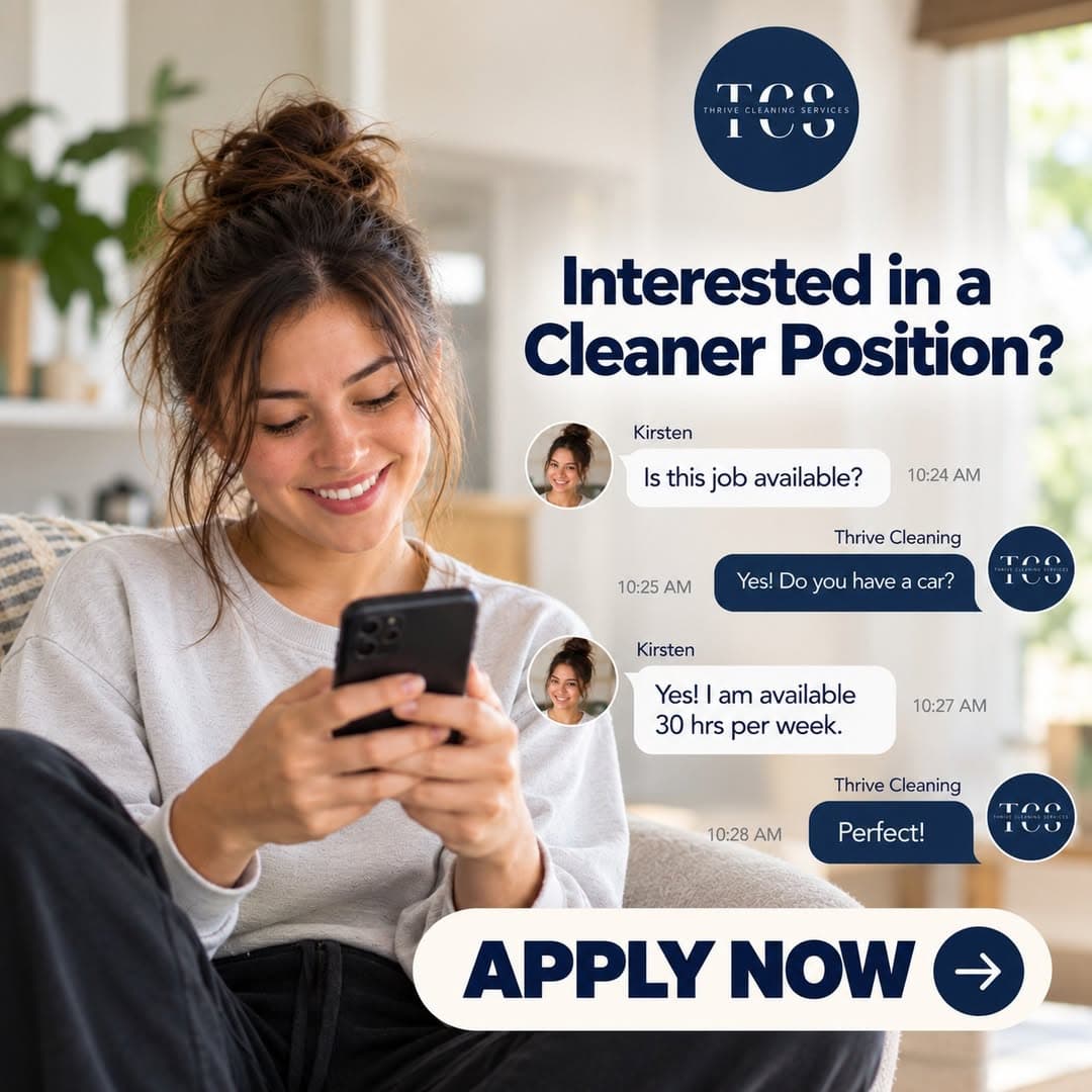 Hiring Cleaners for Thrive Cleaning Services