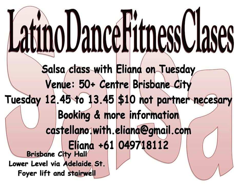Foto de Salsa Lesson on Tuesday with Eliana at Brisbane City Hall Basement for 50+
