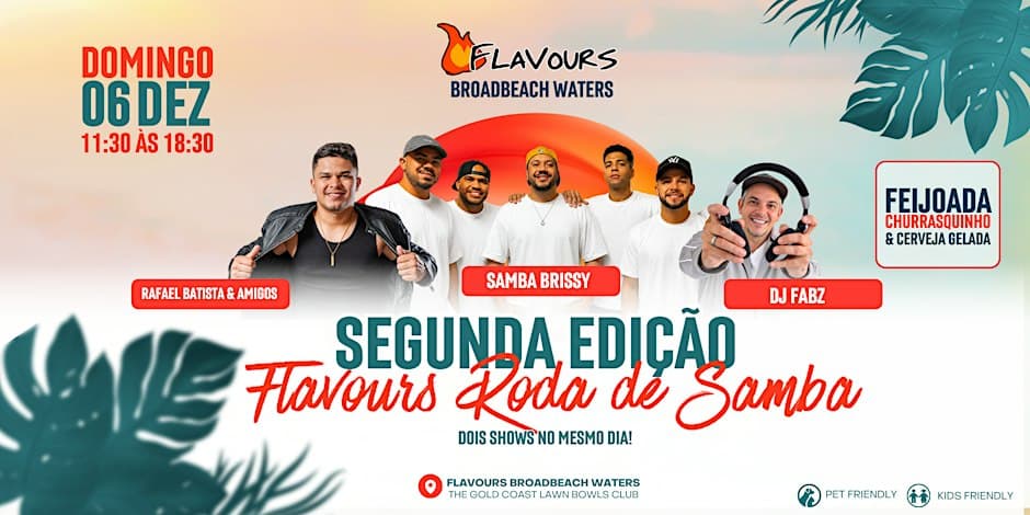 Foto de 2ª Flavours Roda de Samba – SambaBrissy + Sertanejo Rafael Batista & amigos
