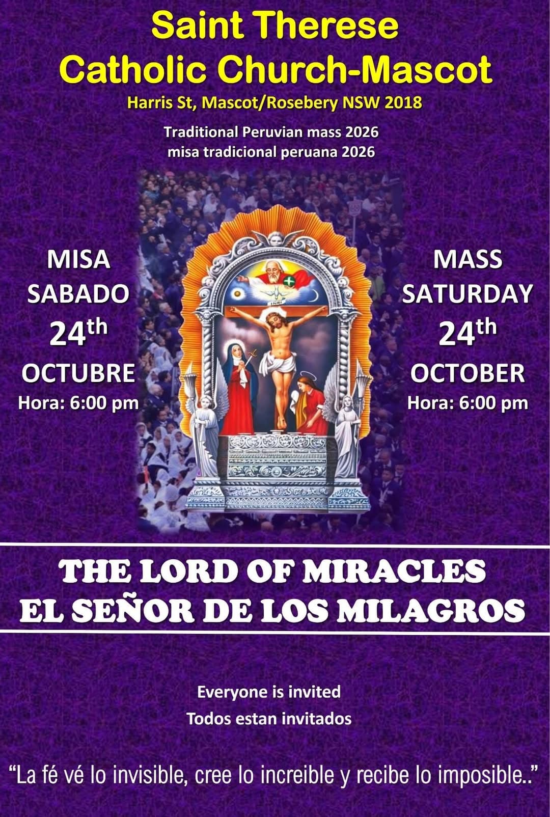 Photo of Misa al Señor de los Milagros