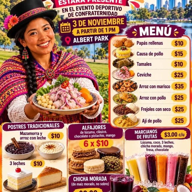 Photo of Evento deportivo de confraternidad peruana en Albert Park