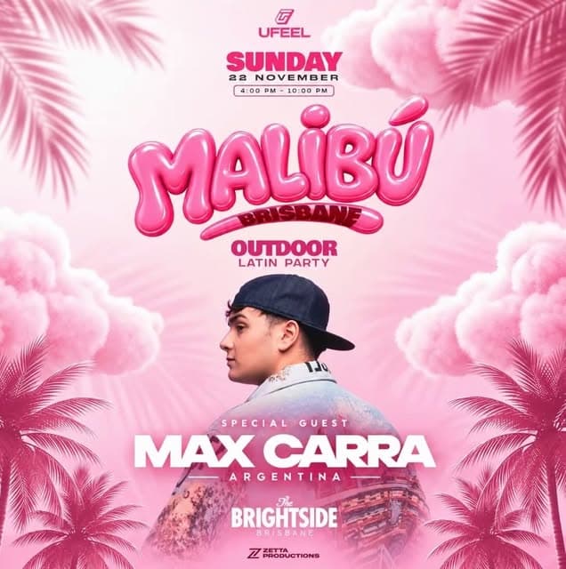 Photo of Malibú Brisbane – Outdoor Latin Party with Max Carra