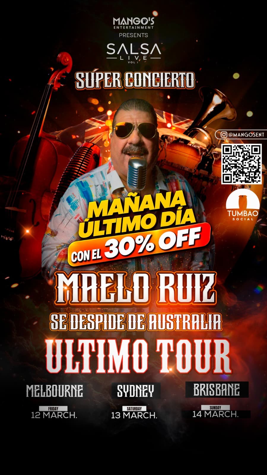 Photo of Maelo Ruiz — Final Tour in Australia (Live Salsa)