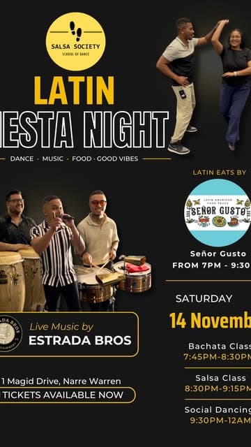 Photo of Latin Fiesta Night – Salsa Society x Estrada Bros