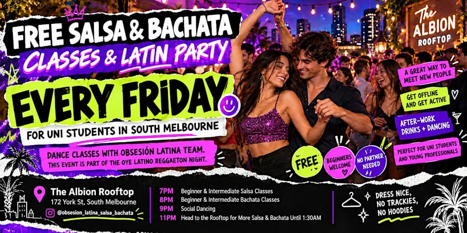 Photo of FREE SALSA & BACHATA CLASSES & LATIN PARTY EVERY FRIDAY