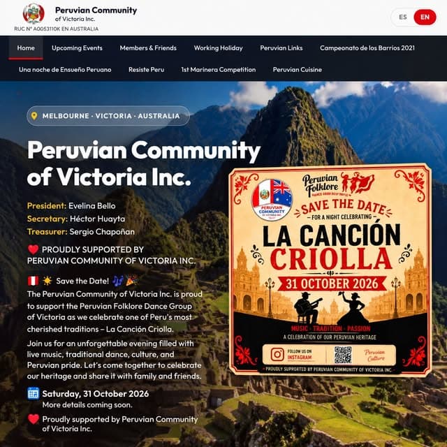 Photo of La Canción Criolla – Peruvian Folklore Dance Group of Victoria